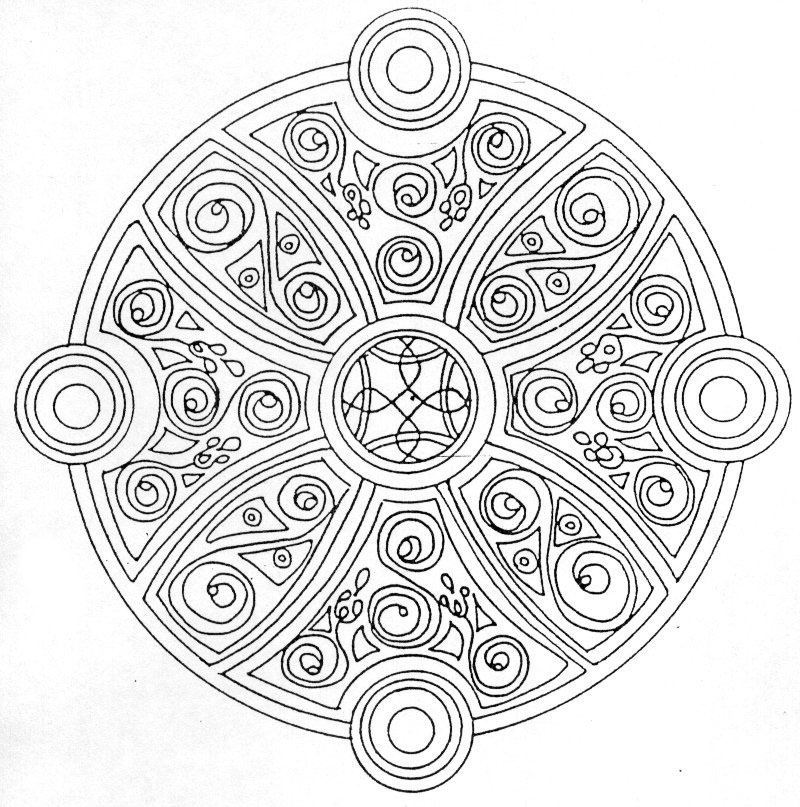 coloriage mandala arabesque